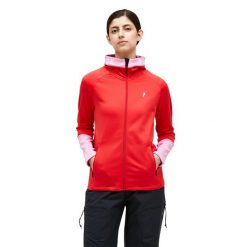 Bluza Peak Performance damska Rider Zip Hood czerwona - S. Czerwone bluzy damskie Peak Performance, s, bez wzorów, bez ramiączek, bez kaptura. W wyprzedaży za 599.00 zł.