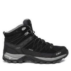 Trekkingi CMP. Czarne botki męskie CMP, bez wzorów, sportowe, bez obcasa, bez zapięcia. Za 339.99 zł.