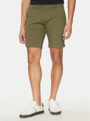 Tommy Hilfiger Szorty materiałowe Brooklyn MW0MW23563 Zielony Regular Fit. Zielone szorty męskie Tommy Hilfiger, bez wzorów, z bawełny. Za 209.99 zł.