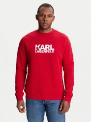 KARL LAGERFELD Bluza 705091 553917 Czerwony Regular Fit. Czerwone bluzy męskie KARL LAGERFELD, m, bez wzorów, z bawełny, bez ramiączek, bez kaptura. Za 359.99 zł.