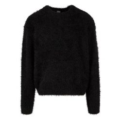 Sweter Męska Pióra. Czarne swetry męskie Urban Classics, m, bez wzorów, bez kołnierzyka, bez ramiączek. Za 187.99 zł.