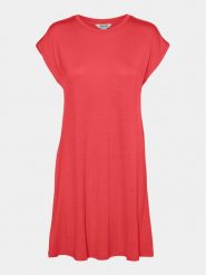 Vero Moda Sukienka codzienna Ava 10304703 Czerwony Loose Fit. Czerwone sukienki damskie Vero Moda, na co dzień, xs, bez wzorów, z lyocellu, bez kołnierzyka, bez ramiączek, proste. Za 119.99 zł.