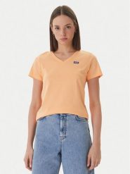 HUGO T-Shirt Classic 50513667 Pomarańczowy Slim Fit. Brązowe t-shirty damskie Hugo, xs, bez wzorów, z bawełny, bez kołnierzyka, bez ramiączek. Za 199.99 zł.
