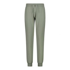 Spodnie bawełniane damskie CMP. Niebieskie spodnie dresowe damskie CMP, bez wzorów, z bawełny, eleganckie, długie. Za 222.85 zł.