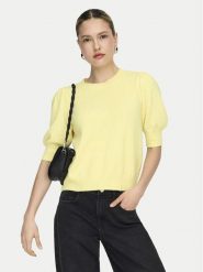 ONLY Sweter Rica 15318551 Żółty Regular Fit. Żółte swetry nierozpinane damskie ONLY, l, bez wzorów, z syntetyku, bez kołnierzyka, bez ramiączek. Za 139.99 zł.