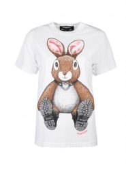Domrebel T-shirt "Boots Box T" | Boots Box T-Shirt | Kobieta | Biały. Białe t-shirty damskie Domrebel, s, bez wzorów, z bawełny, bez kołnierzyka, bez ramiączek. W wyprzedaży za 399.00 zł.