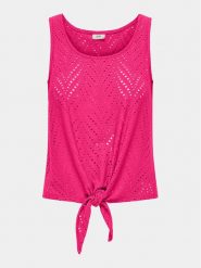 JDY Top Carla 15261741 Różowy Regular Fit. Czerwone topy damskie JDY, s, bez wzorów, z syntetyku, bez kołnierzyka, bez ramiączek. Za 39.99 zł.