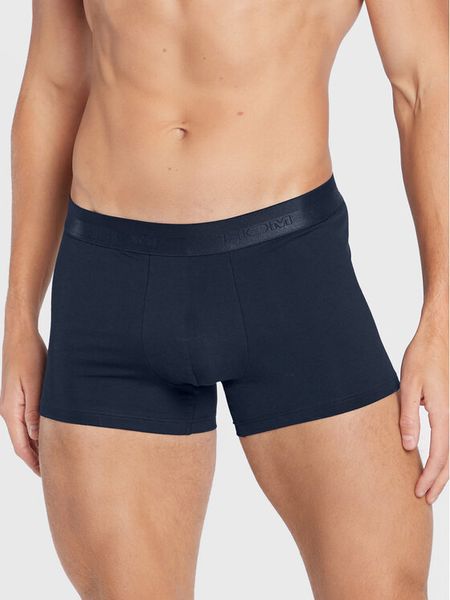 HOM Bokserki Classic 400203 Granatowy. Niebieskie bokserki męskie HOM, bez wzorów, z bawełny. Za 109.99 zł.