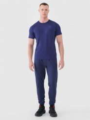 4F Spodnie treningowe szybkoschnące męskie - granatowe XL. Niebieskie spodnie sportowe męskie 4F, m, bez wzorów, z dresówki, na fitness i siłownię. W wyprzedaży za 149.99 zł.