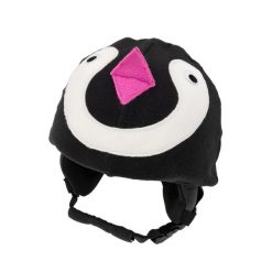 Czapka / nakładka na kask narciarski PINGWIN. Czarne czapki damskie CASCO, na zimę, bez wzorów. Za 25.00 zł.