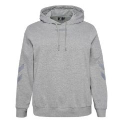 Damska bluza z kapturem Hummel Legacy Plus. Szare bluzy damskie Hummel, bez wzorów, sportowe, bez ramiączek, z kapturem. Za 254.00 zł.