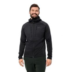 Kurtka odblaskowa Jack Wolfskin Alpgrat Pro Ins. Czarne kurtki męskie Jack Wolfskin, bez wzorów, sportowe, bez kaptura. Za 623.80 zł.