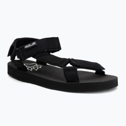 Sandały męskie Jack Wolfskin Taiga. Czarne sandały męskie Jack Wolfskin, na lato, bez wzorów, z gumy, bez zapięcia. Za 279.99 zł.