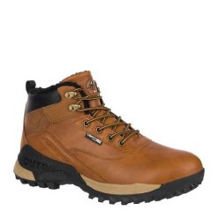 Buty męskie trekkingowe wysokie Vertigo Alpes Cotun Camel ocieplane. Brązowe buty zimowe męskie Aulp, bez zapięcia. W wyprzedaży za 259.99 zł.