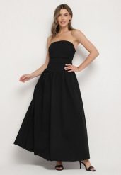 Czarna Sukienka z Bawełny Typu Bodycon Filarose. Czarne sukienki damskie Born2be, na co dzień, l, bez wzorów, z bawełny, eleganckie, bez kołnierzyka, bez ramiączek, maxi, bodycon. Za 169.99 zł.