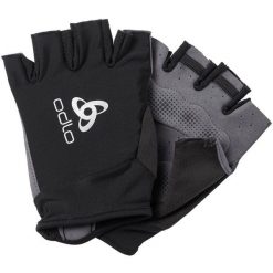 Rękawiczki rowerowe Active Road Fingerless. Czarne rękawiczki męskie ODLO, bez wzorów. Za 132.48 zł.