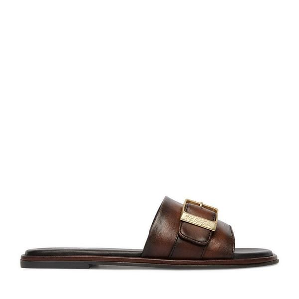 Klapki U.S. Polo Assn. Brązowe klapki damskie U.S. Polo Assn., bez wzorów, bez obcasa, bez zapięcia. Za 155.99 zł.