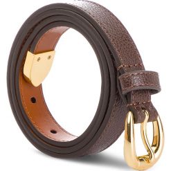 Pasek Damski LAUREN RALPH LAUREN - Bannington 412710973008 Dark Brown. Brązowe paski damskie Lauren Ralph Lauren, bez wzorów, ze skóry. W wyprzedaży za 199.00 zł.