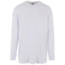 Sweter Męski Z Długim Rękawem W Prążki Organic Boxy. Białe swetry męskie Urban Classics, m, bez wzorów, sportowe, bez kołnierzyka, bez ramiączek. Za 84.99 zł.
