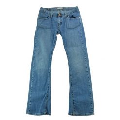 Second life - Levi Strauss damskie dżinsy 542 Low Flare - Jak nowy. Niebieskie jeansy damskie Levi's®, bez wzorów, z denimu, eleganckie, z obniżonym stanem. Za 127.76 zł.