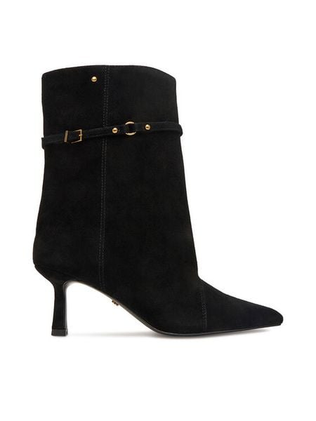 GINO ROSSI Botki EO-LS6531-04 Czarny. Czarne botki damskie Gino Rossi, bez wzorów, ze skóry, bez obcasa, na szpilce, bez zapięcia. Za 399.99 zł.