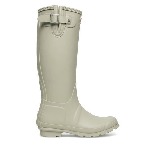 Kalosze Hunter. Zielone kalosze damskie Hunter, bez wzorów, bez zapięcia. Za 279.99 zł.