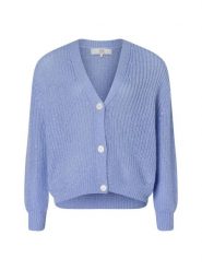 IPURI kardigan z zawartością wełny i moheru Kobiety Sztuczne włókno niebieski, XL/XXL. Niebieskie kardigany damskie IPURI, xl, bez wzorów, z wełny, bez kołnierzyka. Za 349.95 zł.