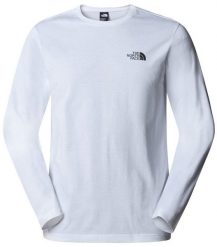 Bluza The North Face M L/S Simple Dome Tee męska : Kolor - Biały, Rozmiar - L. Białe bluzy męskie The North Face, l, bez wzorów, bez ramiączek, bez kaptura. Za 195.39 zł.