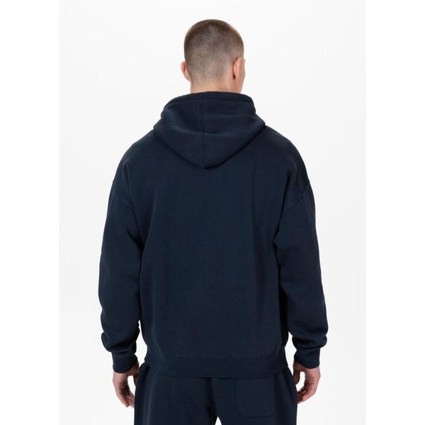 Bluza męska Pitbull z kapturem Washed Lancaster TEST. Niebieskie bluzy męskie PITBULL, l, bez wzorów, sportowe, bez ramiączek, z kapturem. Za 209.99 zł.