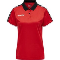 Damska koszulka polo Hummel hmlAUTHENTIC Functional. Czerwone bluzki damskie Hummel, l, bez wzorów, eleganckie, bez kołnierzyka, bez ramiączek. Za 174.00 zł.
