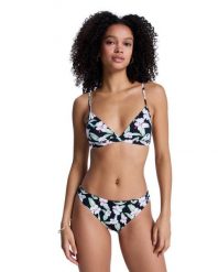 Zestaw trójkątny bikini dla Kobiety PRINTED ESSENTIALS Czarny. Czarne stroje kąpielowe damskie Roxy, xl, bez wzorów, z elastanu. Za 259.99 zł.