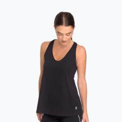 Koszulka treningowa damska Cardio Bunny HCB-425 Tank Top black. Czarne topy damskie Cardio Bunny, bez wzorów, sportowe, bez kołnierzyka, bez ramiączek. Za 52.99 zł.