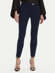 Rinascimento Spodnie materiałowe CFC0122742003 Granatowy Regular Fit. Niebieskie spodnie materiałowe damskie Rinascimento, bez wzorów, z materiału. Za 199.99 zł.