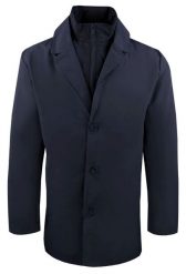 Krótki, Męski Płaszcz Przejściowy z Wysokim Kołnierzem - Brave Soul - Granatowy. Niebieskie płaszcze męskie Brave Soul, na jesień, l, bez wzorów, z poliesteru, bez kołnierzyka, bez kaptura. Za 285.00 zł.