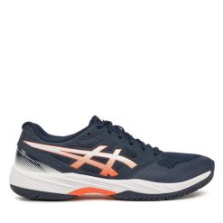 Buty halowe Asics. Niebieskie buty sportowe męskie Asics, bez wzorów, bez zapięcia. Za 319.99 zł.