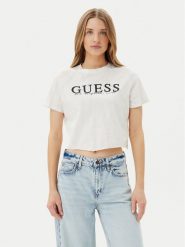 Guess T-Shirt V5GI19 I3Z14 Écru Regular Fit. T-shirty damskie Guess, s, z aplikacjami, z bawełny, bez kołnierzyka, bez ramiączek. Za 109.99 zł.