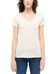 Damski T-Shirt Mustang Style Beverly Whisper White 1016139 2013. Białe t-shirty damskie Mustang, xl, bez wzorów, bez kołnierzyka, bez ramiączek. Za 89.99 zł.