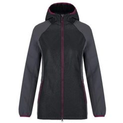 Damska kurtka softshell Loap Uriella szara. Szare kurtki sportowe damskie Erima, na jesień, bez wzorów, z elastanu, bez ramiączek, bez kaptura, trekkingowe. Za 244.99 zł.
