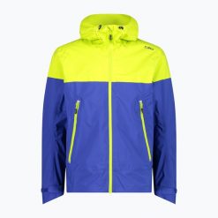 Kurtka przeciwdeszczowa męska CMP. Niebieskie kurtki męskie CMP, m, bez wzorów, sportowe, bez kaptura. Za 269.99 zł.