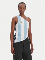 Adidas Top Argentina KE2295 Błękitny Slim Fit. Niebieskie topy damskie Adidas, xs, bez wzorów, z syntetyku, bez kołnierzyka, bez ramiączek. Za 379.99 zł.