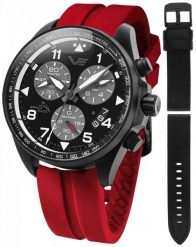 Zegarek męski Vostok Europe 6S30-325C744SR czerwony. Czerwone zegarki męskie Vostok Europe, bez wzorów. Za 3,146.83 zł.