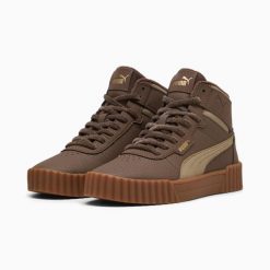 Puma Buty Carina 3.0 Mid Wtr 40264301. Brązowe obuwie sportowe damskie Puma, bez wzorów, z syntetyku, bez zapięcia. Za 254.99 zł.