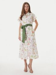 Luisa Spagnoli Sukienka koszulowa Pilea 543227 Écru Regular Fit. Białe sukienki damskie Luisa Spagnoli, m, bez wzorów, z bawełny, bez kołnierzyka, bez ramiączek, koszulowe. Za 2,089.00 zł.