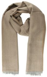 Szalik Przejściowy z Dziewiczą Wełną (Virgin Wool) - Fraas - Beżowy, Jodełka. Brązowe szaliki męskie V. Fraas, bez wzorów, z materiału. Za 85.00 zł.