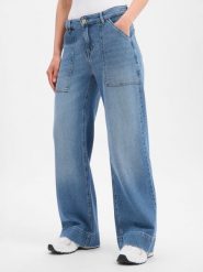 Opus Dżinsy - Miva comfy Kobiety Bawełna niebieski, 38-32. Niebieskie jeansy damskie Opus, z aplikacjami, z bawełny. Za 329.95 zł.