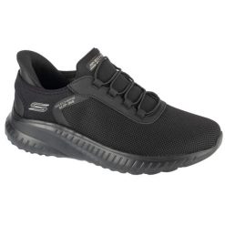Buty sportowe Sneakersy męskie, Slip-Ins: Bobs Squad Chaos - Tough Walk. Czarne buty sportowe męskie Skechers, bez wzorów, bez zapięcia, na fitness i siłownię. Za 299.99 zł.