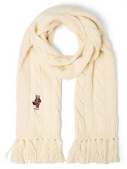 Polo Ralph Lauren szalik wełniany Kobiety Wełna biały, ONE SIZE. Białe szaliki damskie Polo Ralph Lauren, bez wzorów, z wełny. Za 599.95 zł.