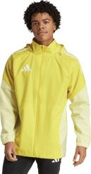 Kurtka męska Adidas Kurtka męska Tiro 25 Competition All-Weather żółta JI8958 M. Żółte kurtki męskie Adidas, m, bez wzorów, bez kaptura. Za 348.99 zł.