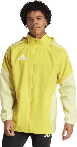 Kurtka męska Adidas Kurtka męska Tiro 25 Competition All-Weather żółta JI8958 S. Żółte kurtki męskie Adidas, m, bez wzorów, bez kaptura. Za 348.99 zł.
