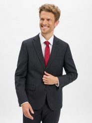Bugatti marynarka z zestawu modułowego Mężczyźni Regular Fit szary, 26. Szare garnitury męskie Bugatti, m, bez wzorów, biznesowe, bez kołnierzyka, bez ramiączek. Za 899.95 zł.
